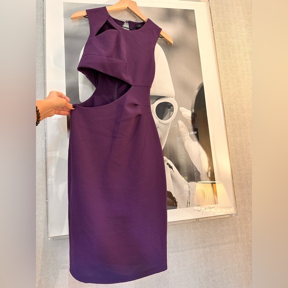 NEW BCBGMAXAZRIA GRAPE LAURA SLEEVELESS CUTOUT - Picture 2 of 5